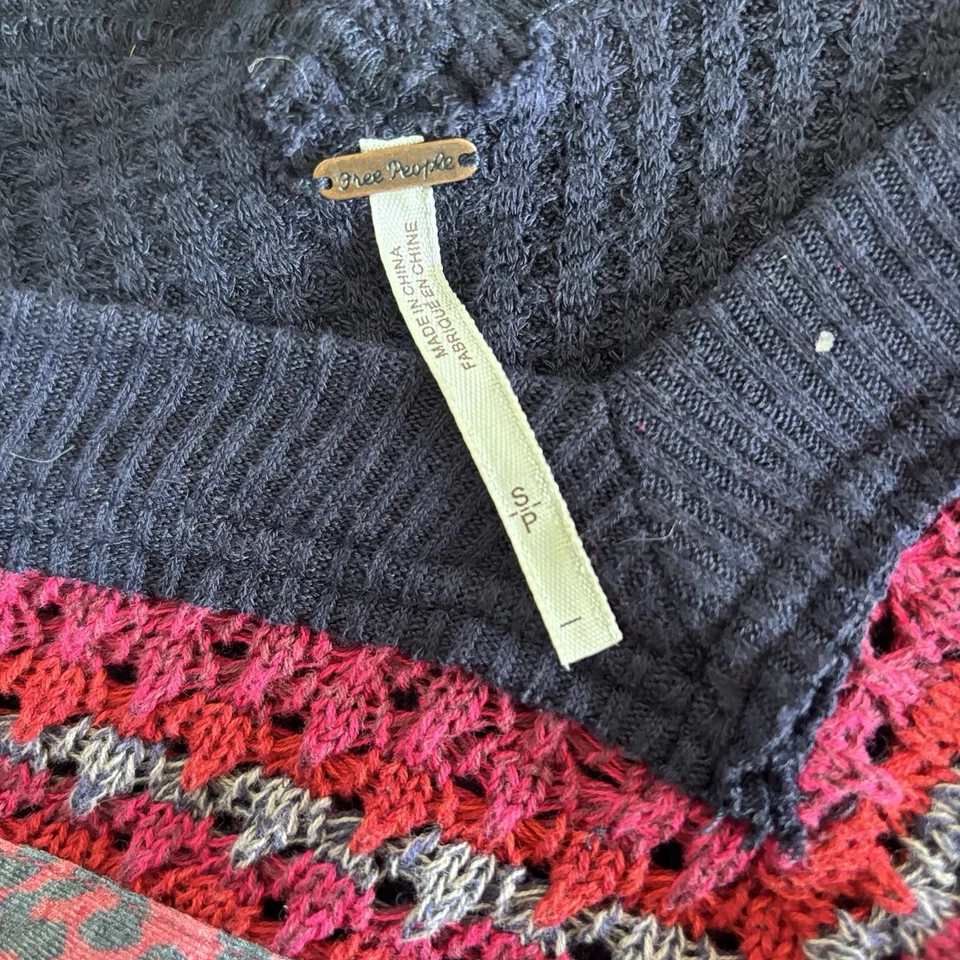 Top Térmico Free People Copenhagen Pequeño Grande Crochet Boho Hippie Foto 4 de 4