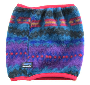 Vintage Patagonia Green Pink Purple Fleece Neck Warmer Gaiter Kids Size Large