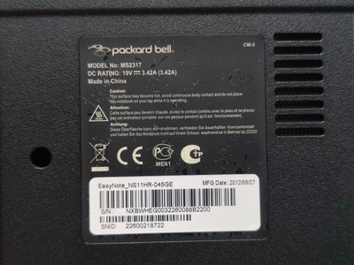 Packard Bell EasyNote NS11HR Ersatzteile Display Mainboard Pentium B950 Palmrest