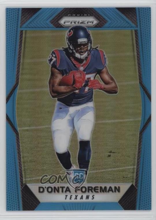 2017 Panini Prizm Rookies Light Blue Prizm /199 D'Onta Foreman #273 1by