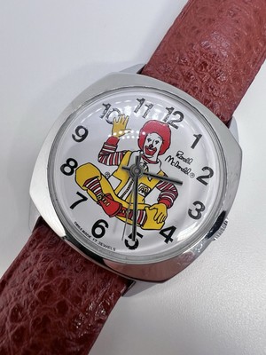 動作品　70年代　ビンテージ　マクドナルド　腕時計型　掛時計　ロナルド　ドナルド s-l400.jpg