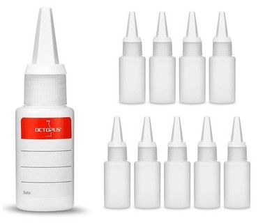 10x 30 ml HDPE Plastikflaschen E-Liquids Kunststoffflaschen leere Liquidflaschen