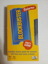 Blockbuster Video Returns Party Game Movie Trivia Card Game VHS Case packaging