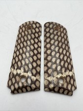 Compact 1911 ambi cut pistol grips wrapped in White Cobra snake skin