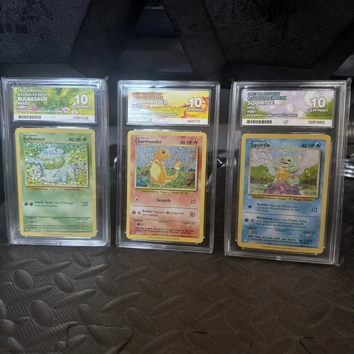 Charmander, Squirtle & Bulbasaur 001/034 Classic Collection Decks ACE 10 x3
