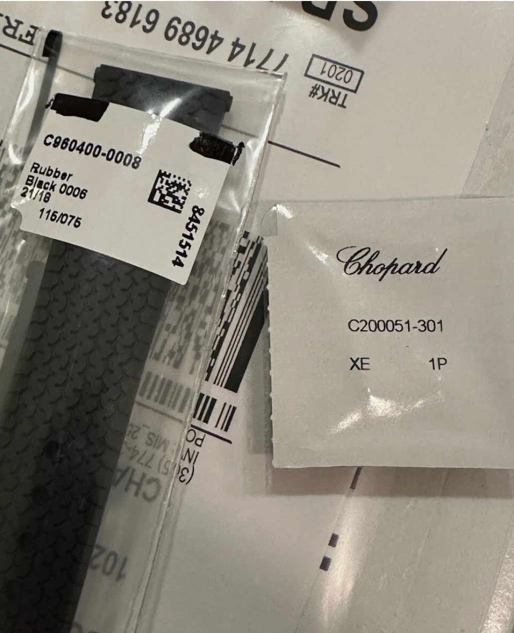 Chopard — Chopard ORIGINAL Watch Strap AND Stainless Buckle  - MilleMiglia Tread 21mm/18mm