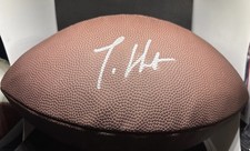 Travis Hunter Signed Au Full Sized Football Coa By Jsa - Jacksonville Jaguars
