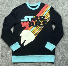 Star Wars Sweatshirt Mens Small Millennium Falcon Crewneck Retro Disney Movie