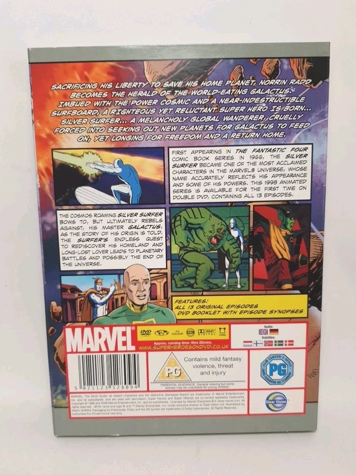 SILVER SURFER DVD 2 Disc Set The Complete Series MARVEL Uk Region 2 Dvd - Image 2 of 4