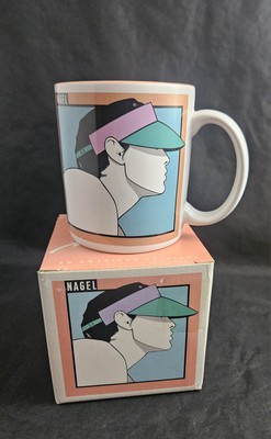 Rare Vintage PATRICK NAGEL Coffee Mug Figi Graphics 1993