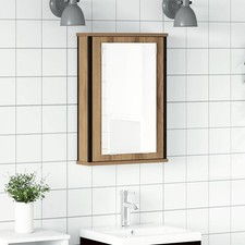 Image of Mirror Cabinet Artisan Oak 42x12x60cm Bathroom Wall Storage Unit