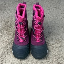 The Nortface Girl Pink Winter Snow Boots - Insulated Waterproof Size 1