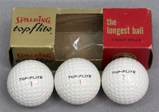 Sleeve of 3 Vintage GOLF BALLS Spalding Professional Top-Flite Ca. 1960's NOS