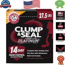 Multi-Cat Clumping Cat Litter - 27.5 lbs with 14-Day Odor Control  Baking Soda