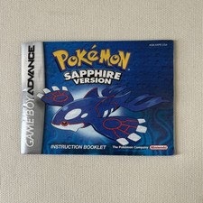 Pokemon Sapphire Version Gameboy Advance Inst...