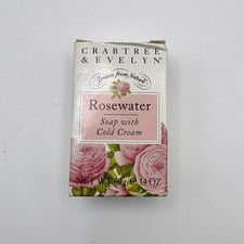 Crabtree  Evelyn Rosewater Soap with Cold Cream 1.4 Ounce Made in Great Britain