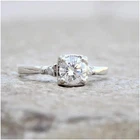 1 Ct. White Round Cut Women's Delicate Engagement Wedding Ring Solid 925 Silver