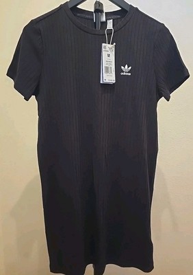 Adidas Originals Girl's Rib Dress Size M Black JC8429
