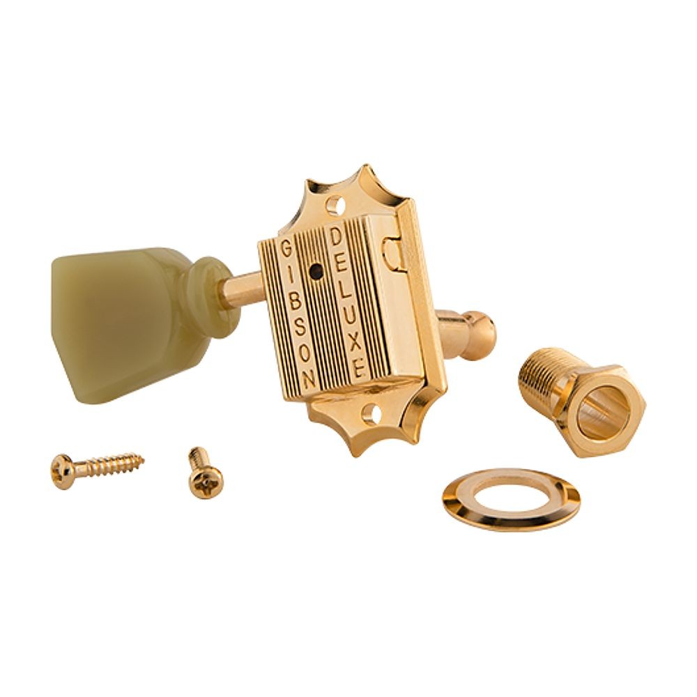 Gibson Deluxe Tuners 3 x 3 Kluson Style with Bolt Bushing (Gold