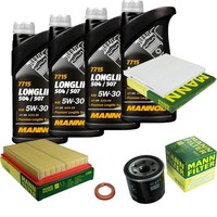 Mann Inspektionspaket 4L Mannol Longlife 5W-30 FüR Nissan Micra IV 1.2 Note