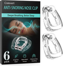 6 Pack Magnetic Nose Clips Adjustable Silicone Anti Snoring Sleep Nose Vents