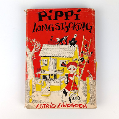  Vintage PIPPI LONGSTOCKING 1950 Astrid Lindgren Viking Press w/ DJ 1969