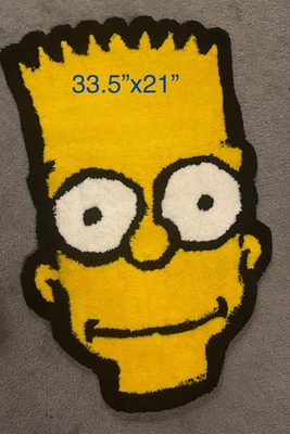#ad #ad Custom Handmade Bart Simpson Rug $105.00