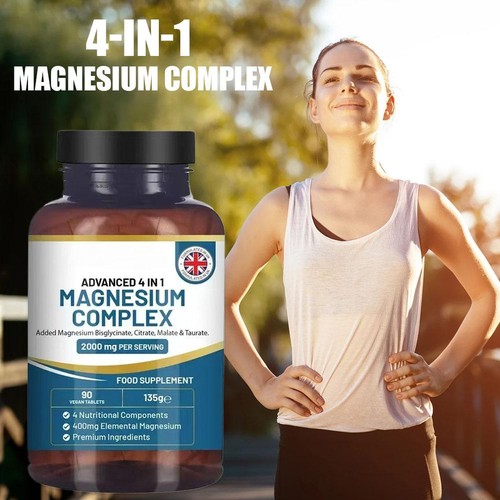 4-in-1 Magnesium Glycinate Complex 2000mg - High Strength Magnesium Tablets-New - Picture 4 of 10
