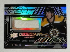 2022-23 SPx Hockey Black Obsidian Jersey Charlie McAvoy #OJ-CM