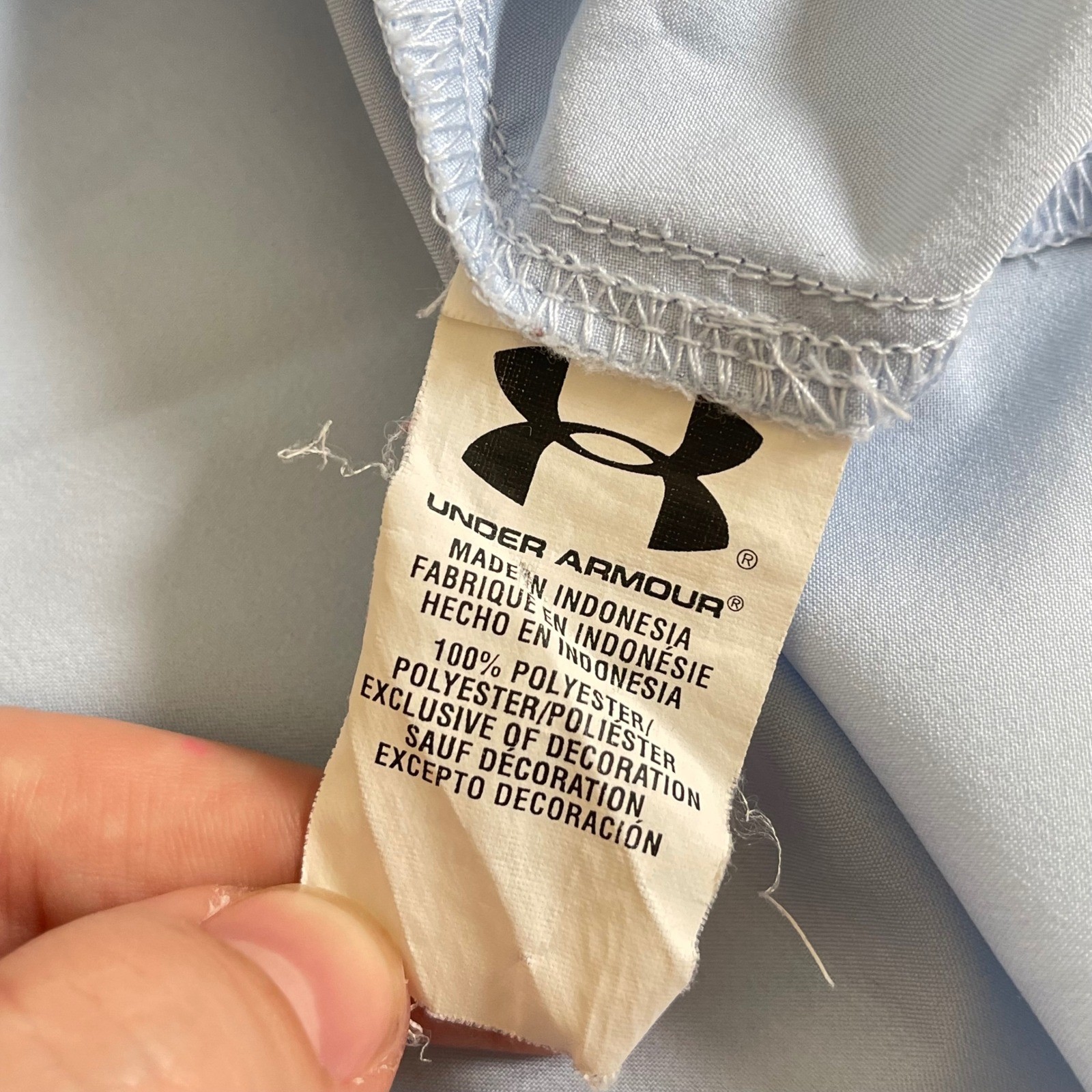 Under Armour HeatGear Vented Fishing Long Sleeve Button Up Shirt Mens XL Blue thumbnail 7