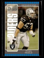 2005 Bowman #216 Ryan Riddle Rookie Card Oakland Raiders. rookie card picture