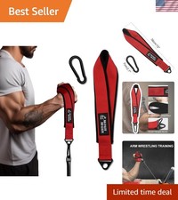 Red Forearm Grip Trainer - 15 Inch Arm Wrestling Strap for Optimal Performance