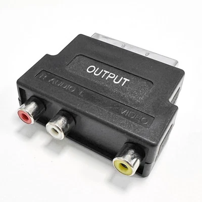 Umschalter Scart OUT Adapter 2x Audio Cinch 1x Video Cinch / Scart RCA OUTPUT - Bild 1 von 4