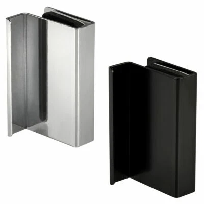 Häfele Gegenstück Magnet Glastüre Möbelgriff Klemmen Griff schwarz chrom poliert - Bild 1 von 4