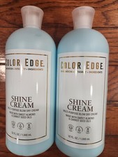 2 COLOR EDGE SHINE CREAM 32 FL OZ EACH MADE IN USA ALMOND  CARROT SEED OILS USA