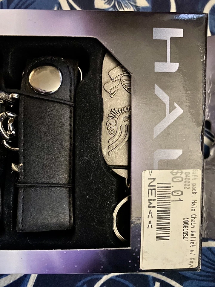 RARO! CARTERA BIOWORLD HALO Trifold Xbox 360 Microsoft 2010 con cadena TOTALMENTE NUEVA Foto 3 de 4