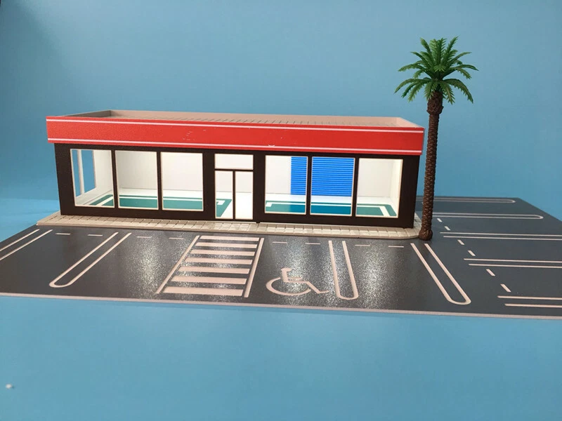 1 64 ScaleOutland Models Railway Scenery Car Dealership Building Cars Showroom