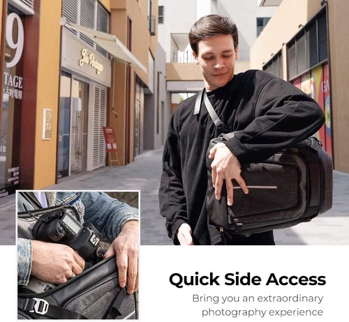 K&F Concept 25L Alpha Camera Backpack DSLR Bag Waterproof for 15.6 inch Laptop - Picture 4 of 29