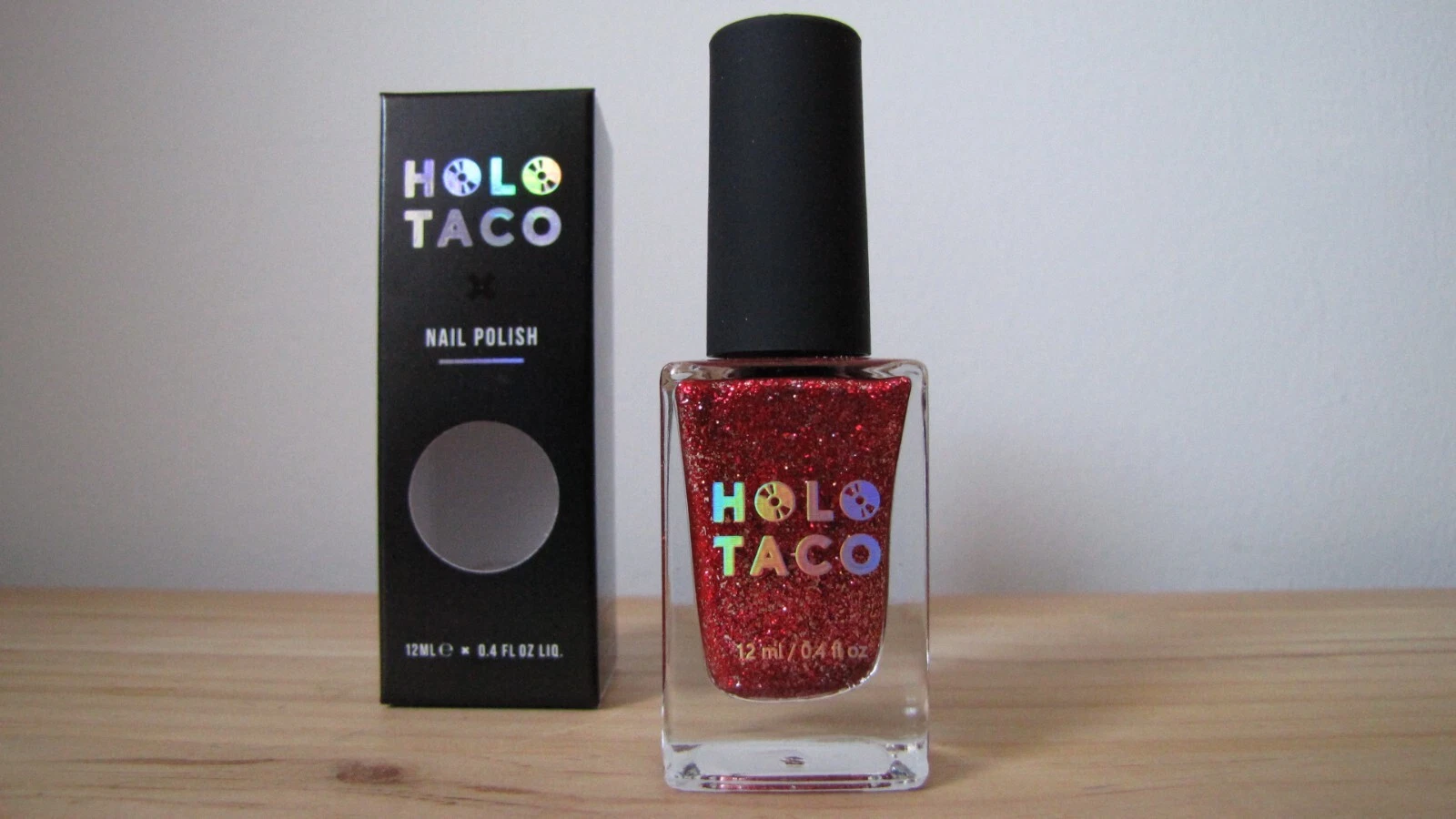 Holo Taco Favourite Sister red metallic flake nail polish - New & Discontinued