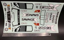 R/C Model Car 1/8th HPI racing Truck Savage 4.6 X body Sticker Decal 1pcs