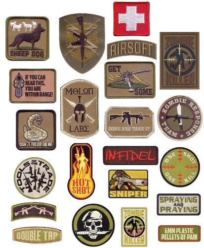 Patchs Personnalisés Imprimés - Écusson Tactical Hook Ovale Ou Formes Au Choix Pour Vêtements Et Uniformes