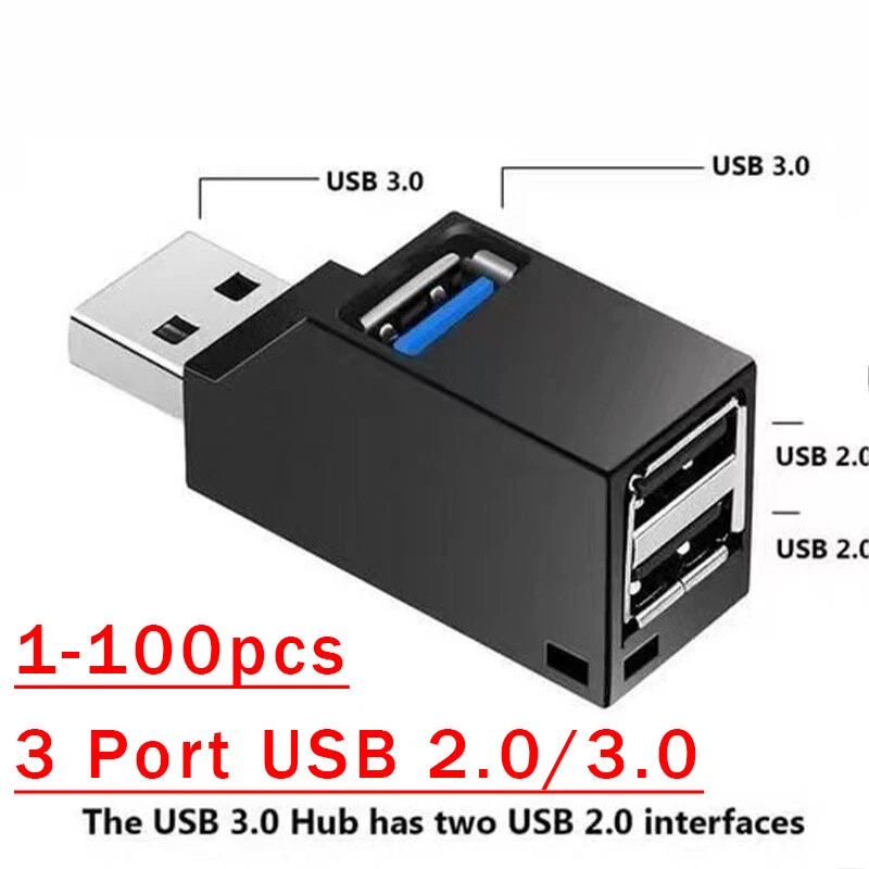 7-Port USB Hub with On/Off Switches, High-Speed Data Transfer, AC Adapter for PC Laptop