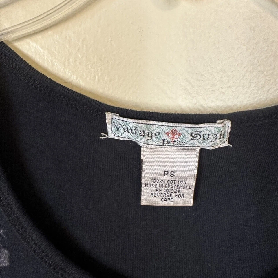 Vtg Suzie Womens Top Graphic Sparkle Tank Shirt Size Small Lot of 3 Art to Wear - Image 3 of 4