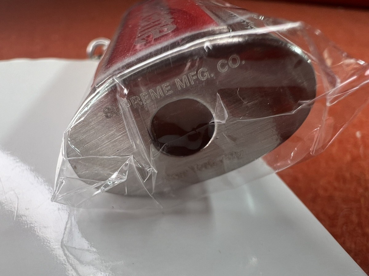 Supreme Metal Lighter Holder Holster Box Logo Brand New Silver Red