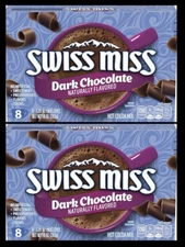 Swiss Miss Dark Chocolate Flavor Hot Cocoa Mix 2 BOX  Total  16 Envelopes