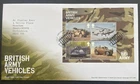 QEII 2021 British Army Vehicles Mini Sheet MS4574 FDC Bovington Cancel