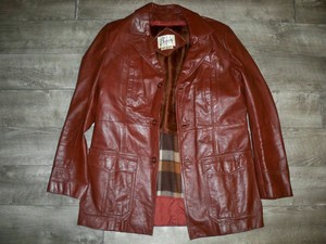 jaqueta de couro vintage