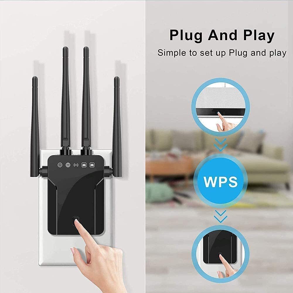 Ripetitore Wifi Esterno 1200Mbps Dual Band - Access Point IP66 Con PoE, 3 Porte Gigabit Amplificatore Wifi - Foto 6
