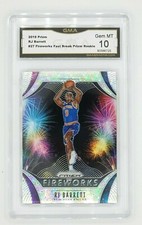 RJ Barrett #27 Fireworks Fast Break Prizm Rookie Card GMA 10