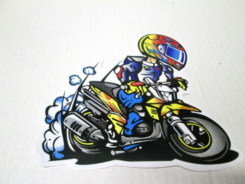 4" X 4" MOTORCYCLE HONDA YAMAHA DUCATI SUZUKI RACING VINYL STICKER DECAL - Afbeelding 1 van 2